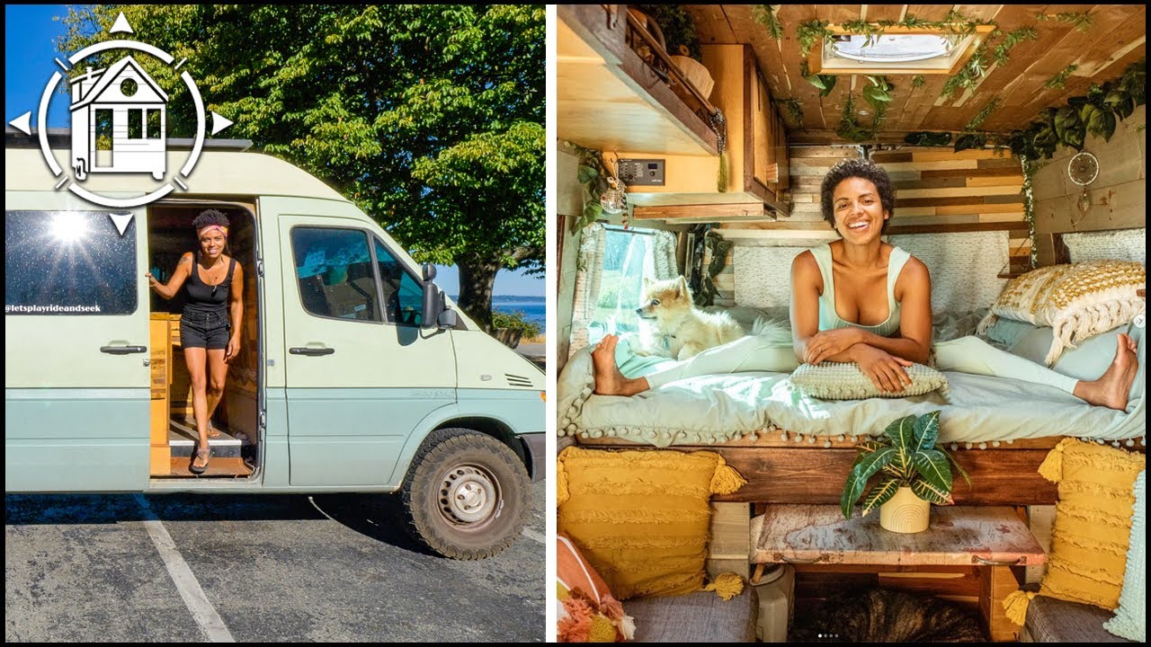 Solo Female VanLife - Chef spends years caravanning on the road w/ wife