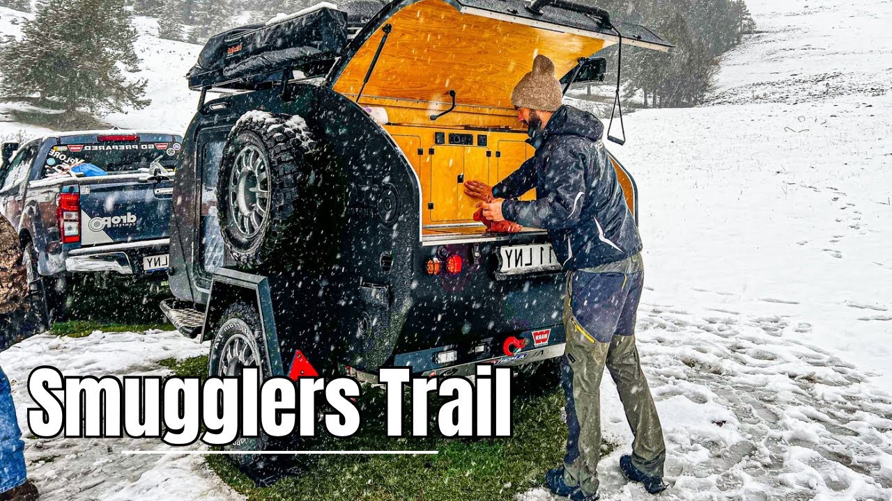 OFF ROAD TRAILERS in the mountains! Pyrenees winter camp with Drop campers.