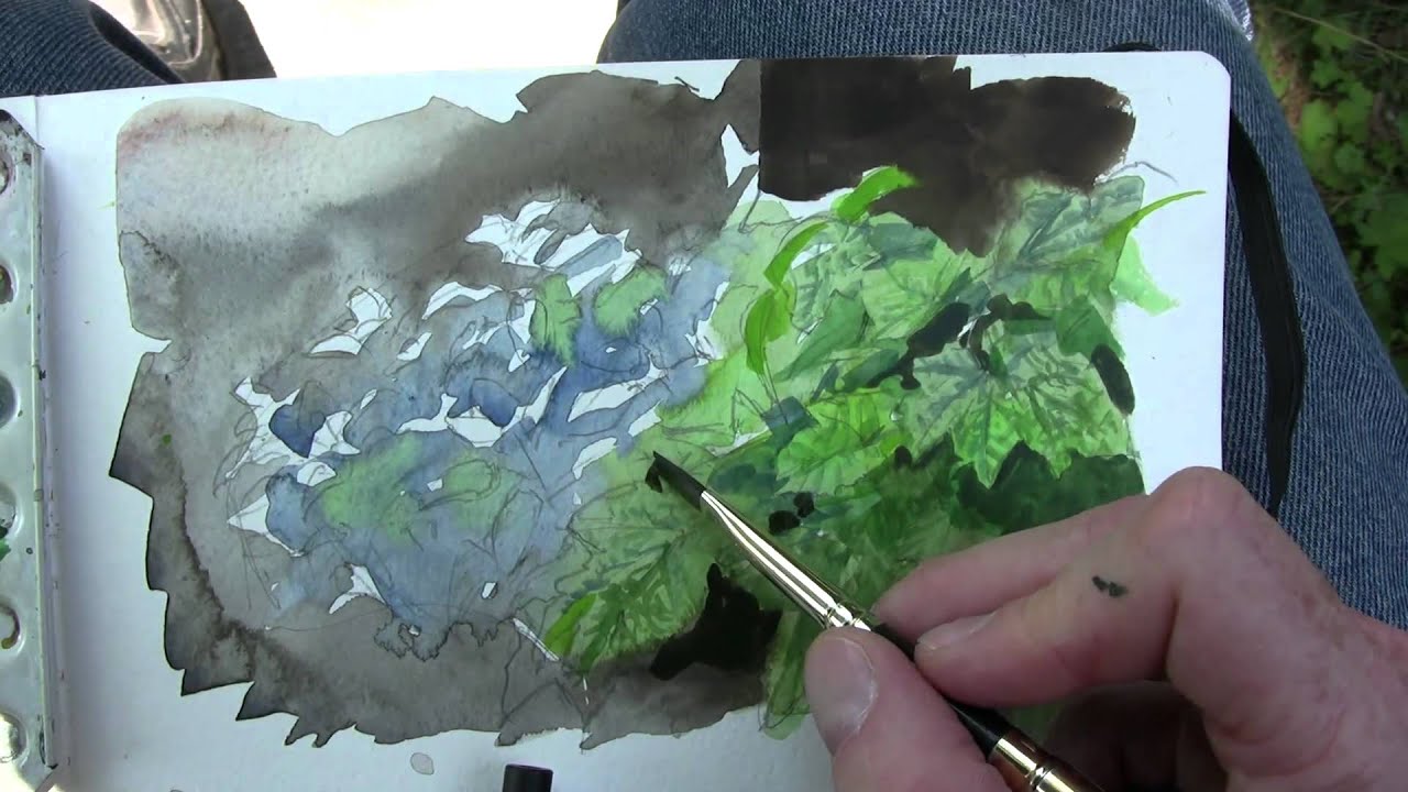 Chapel Garden in Watercolor