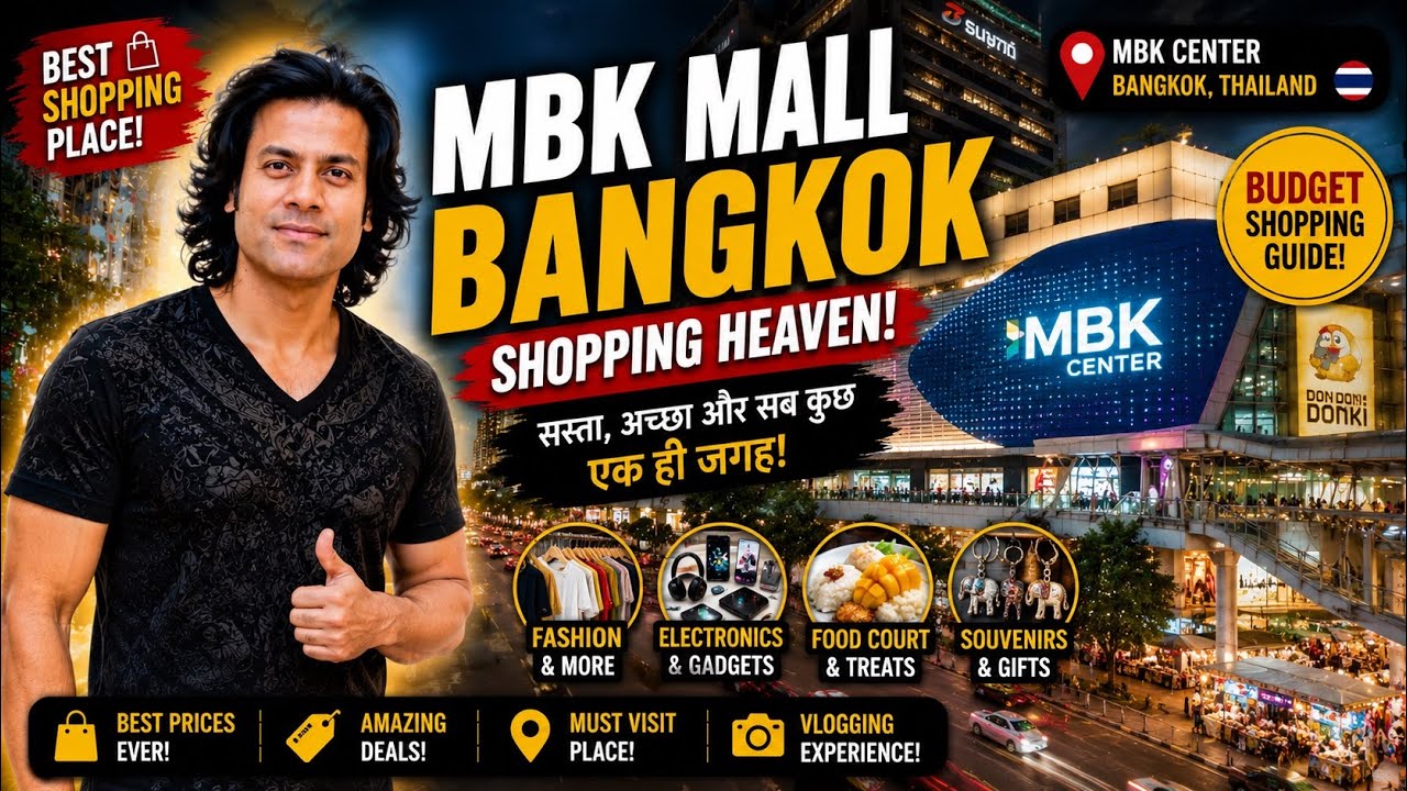 Thailand Shopping Vlog 🇹🇭 MBK Mall Me Kya Kya Milta Hai? #dailyvlog ,#travel ,#mbk 
