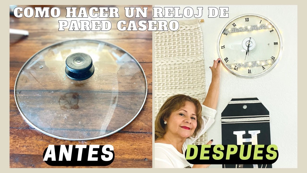 COMO HACER UN RELOJ DE PARED FACIL Y RAPIDO - RELOJ CASERO.