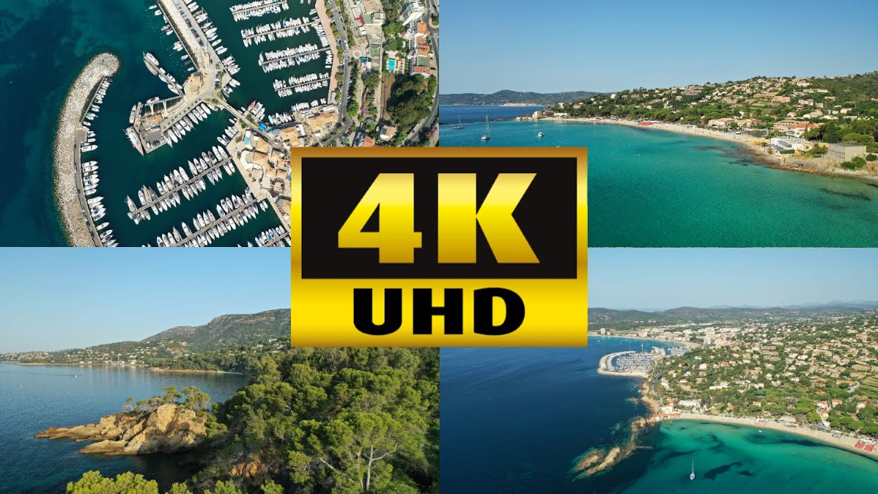 LE LAVANDOU : LE PORT, SAINT CLAIR ET LE LAYET - FILME PAR DRONE EN 4K - (juillet 2020)