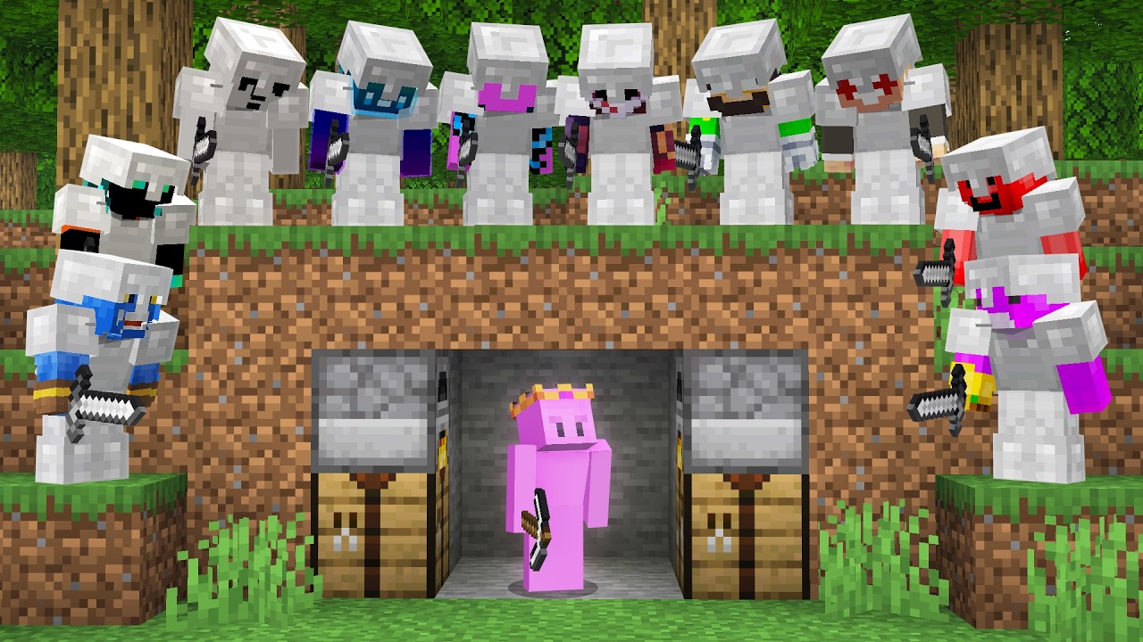 Minecraft Speedrunner VS 10 Hunters REMATCH