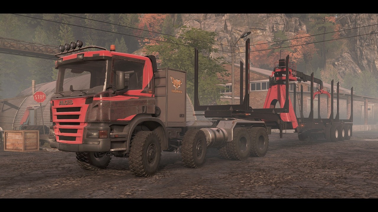 SnowRunner Sezon Kama3a 17#30 Wożnie kłód nowym zestawem z wbudowanym żurawiem