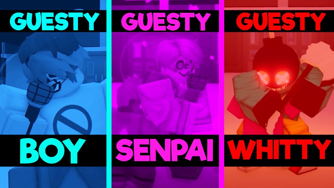 Roblox Guesty (All FNF Jumpscares Skin Bundles) Piggy Game!