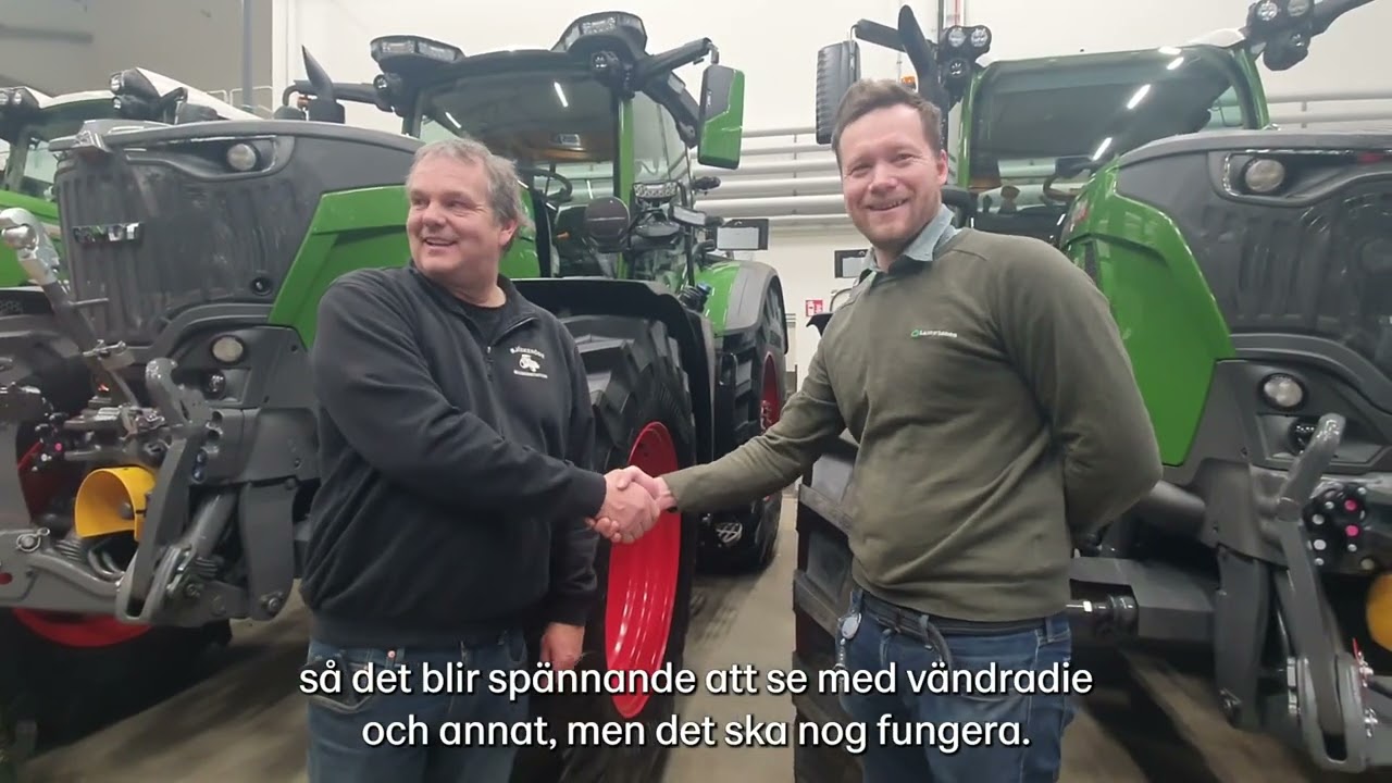 Leverans av tio Fendt traktorer från Kristianstad.
