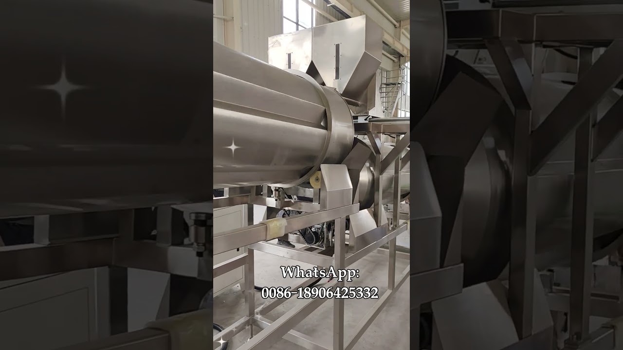 Coated Peanut Seasoning Machine Double Roller Flavoring Machine #flavoring WhatsApp:0086-18906425332