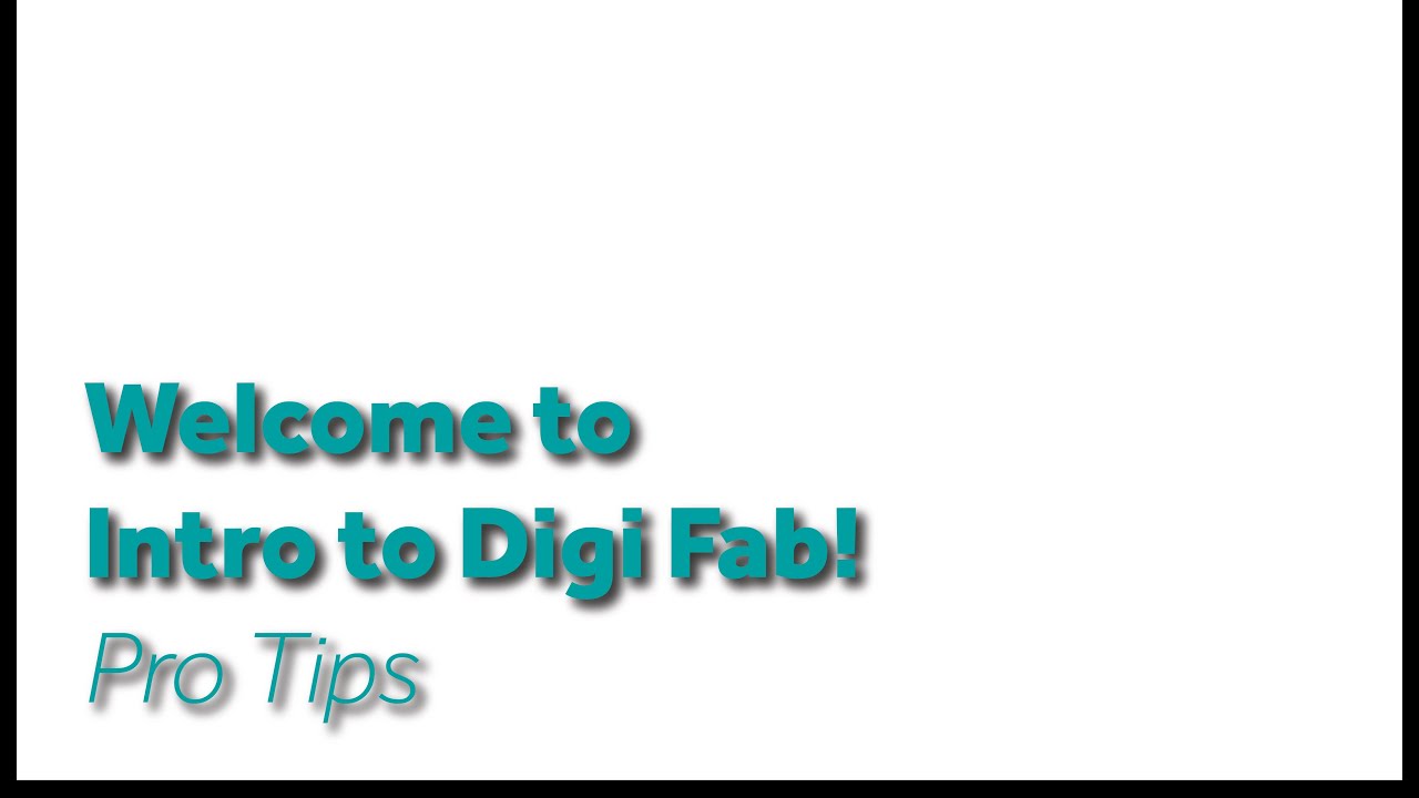 Welcome to Intro to Digital Fabrication