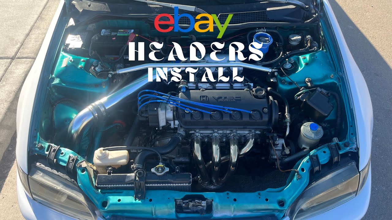 eBay Headers on civic! (Brief install guide)