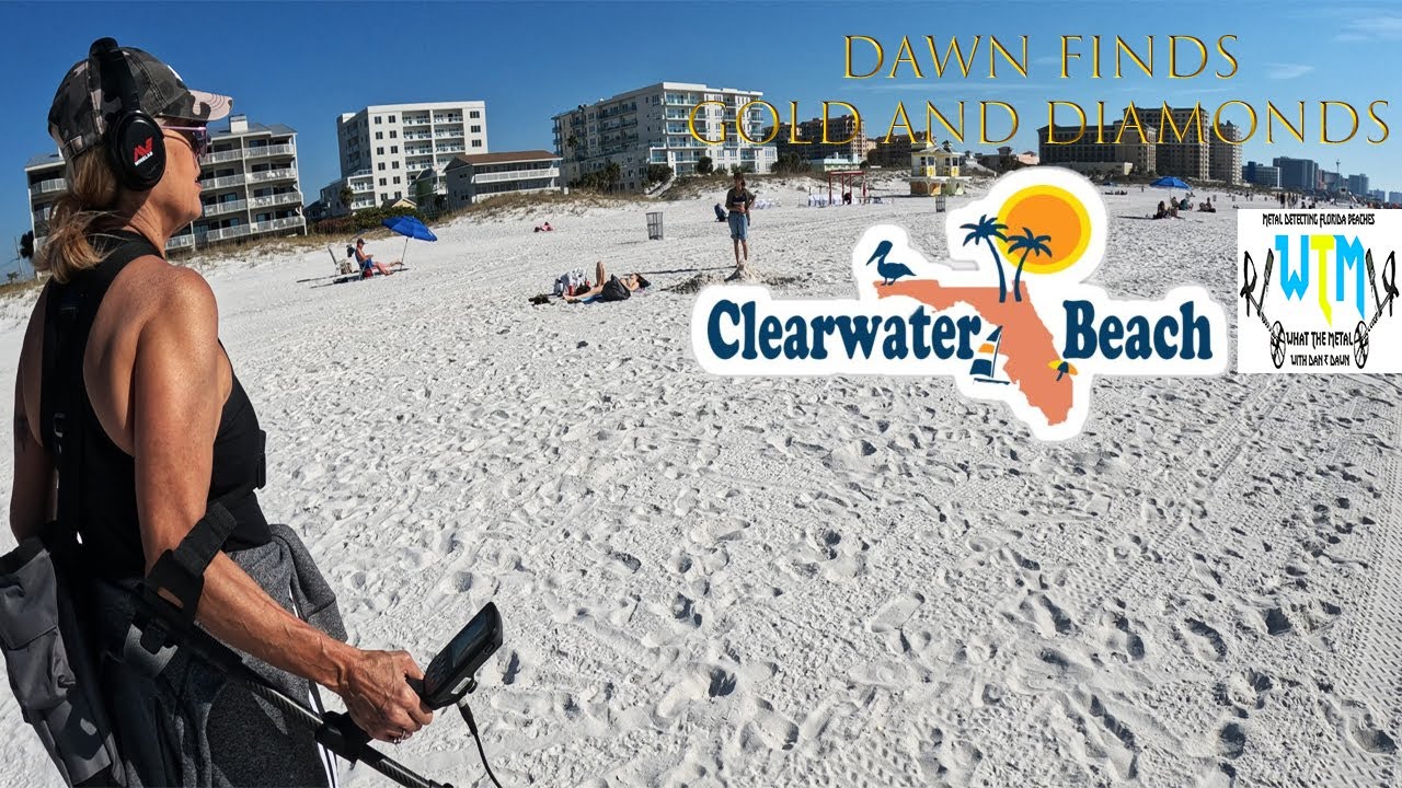 Metal Detecting Clearwater Beach: Dawn finds gold and diamonds!