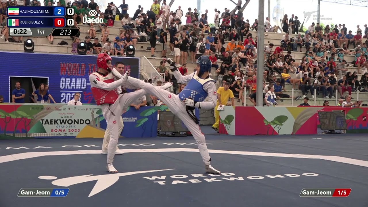 213 Round of 32 MEN M  58KG IRI HAJIMOUSAEI M  MEX RODRIGUEZ C