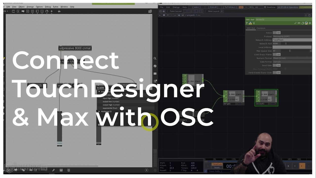 Подключение TouchDesigner и Max 8 с помощью OSC — Учебное пособие по TouchDesigner 072