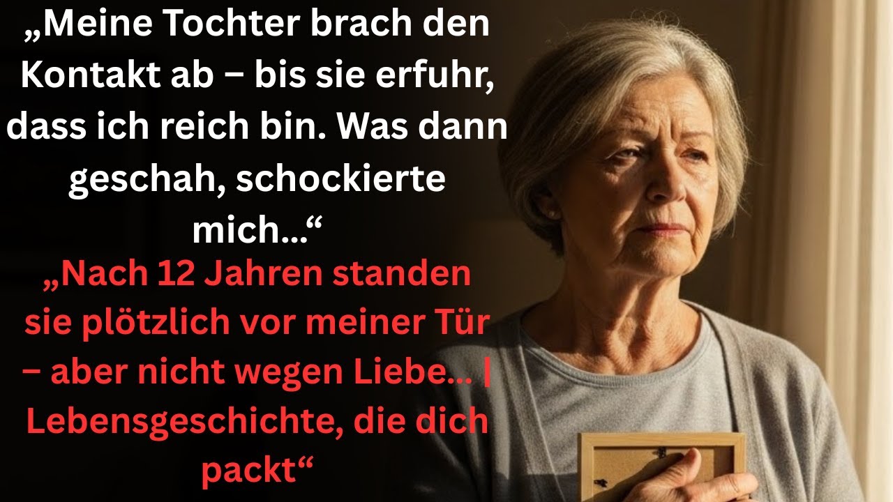 Meine Tochter brach den Kontakt ab.bis sie erfuhr, dass ich reich bin.Was dann geschah, schockierte