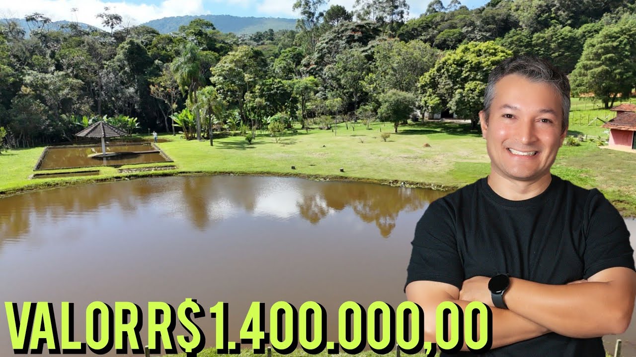 Sitio com 2 lagos, 3 tanques e riacho a venda em Nazaré Paulista, 24 mil mts² #sitio #chácara