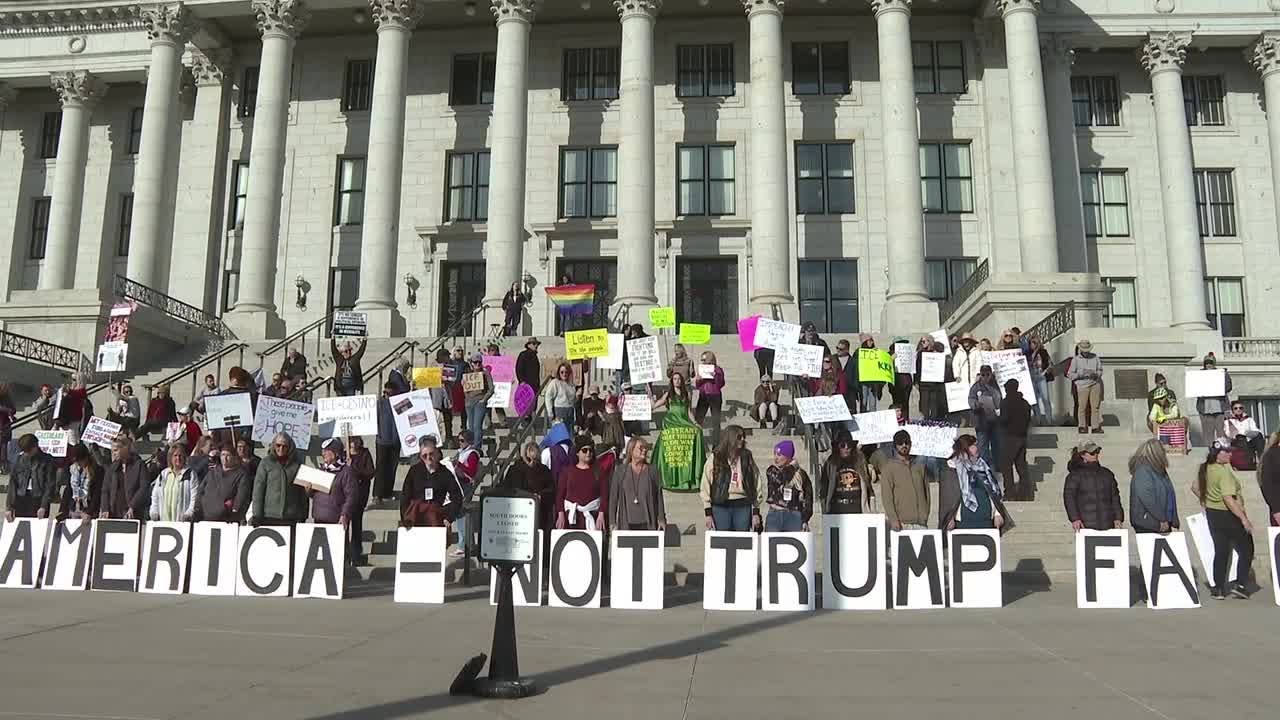 &lsquo;Free America Walkout&rsquo; protests held on Utah's Capitol Hill