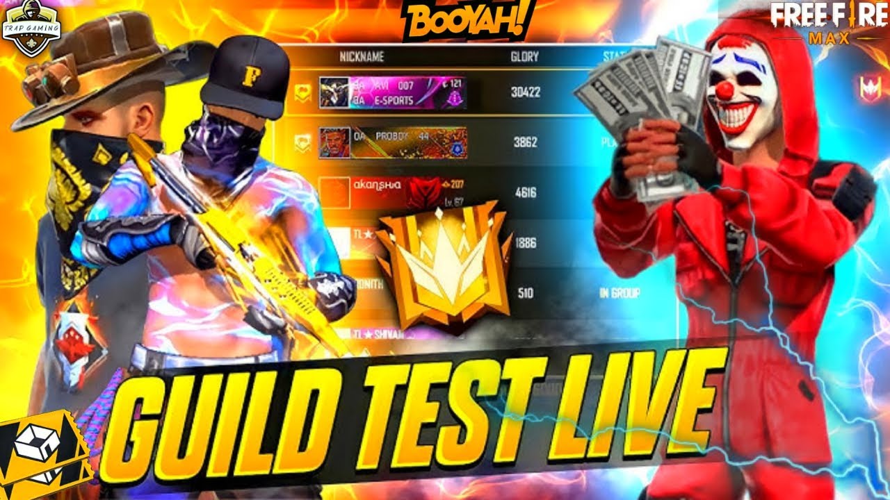Live Guild Test 1 v 2|🔥| New Update Team Code Rank Push With Subscribers |😃| ID Reaction