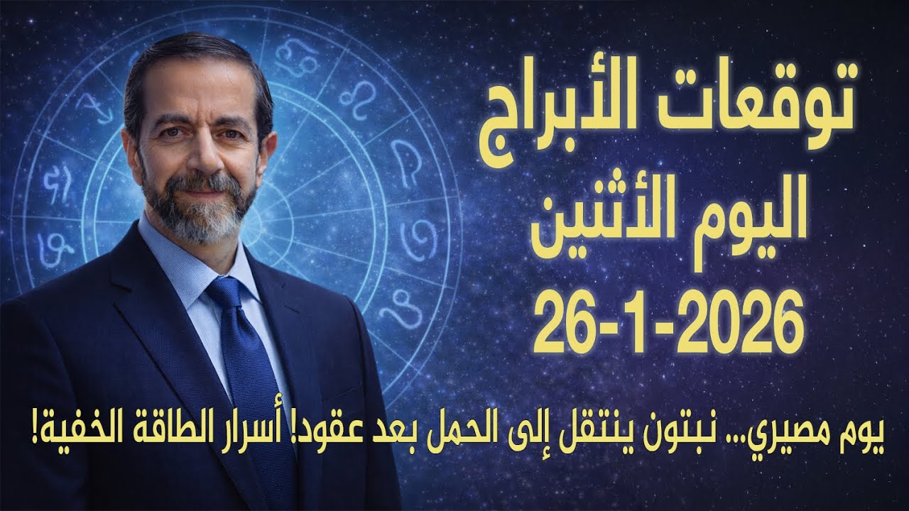 نبتون يدخل الحمل! توقعات فلكية تغير المصير – الإثنين 26 يناير 2026 سعيد مناع