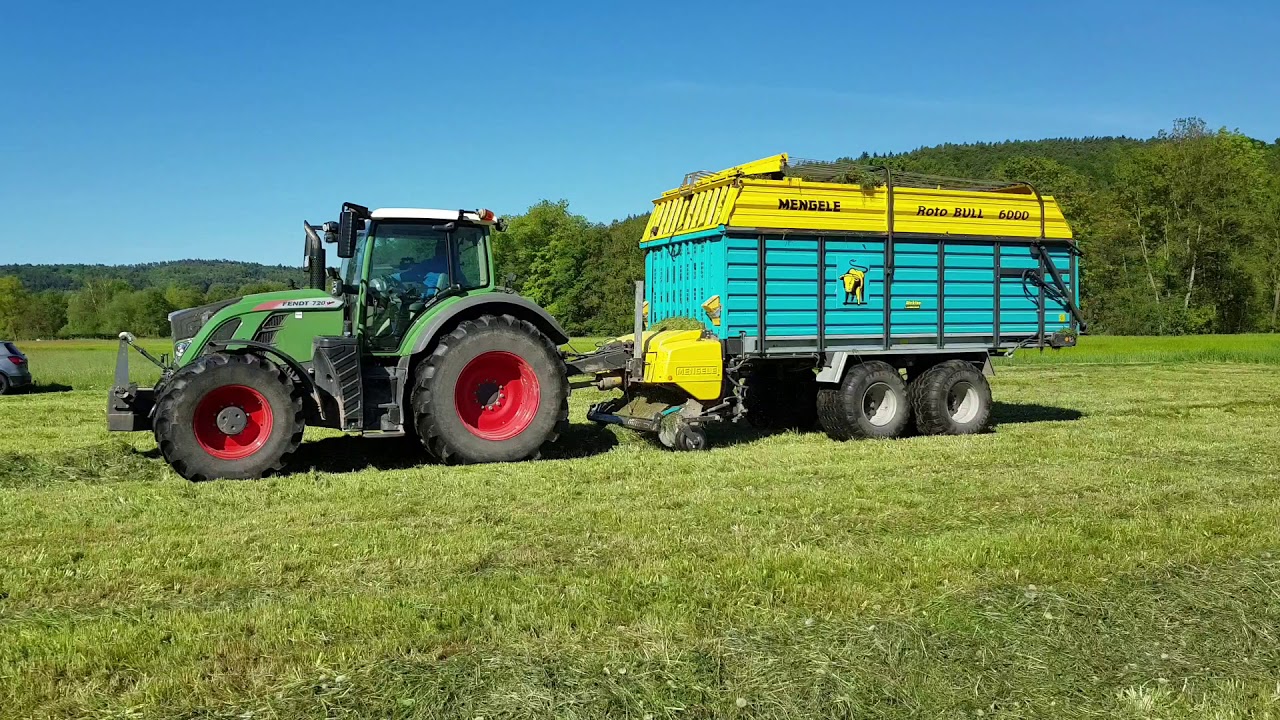 1 Schnitt 2019 Laden mit Fendt Vario 720 und Mengele Roto Bull 6000