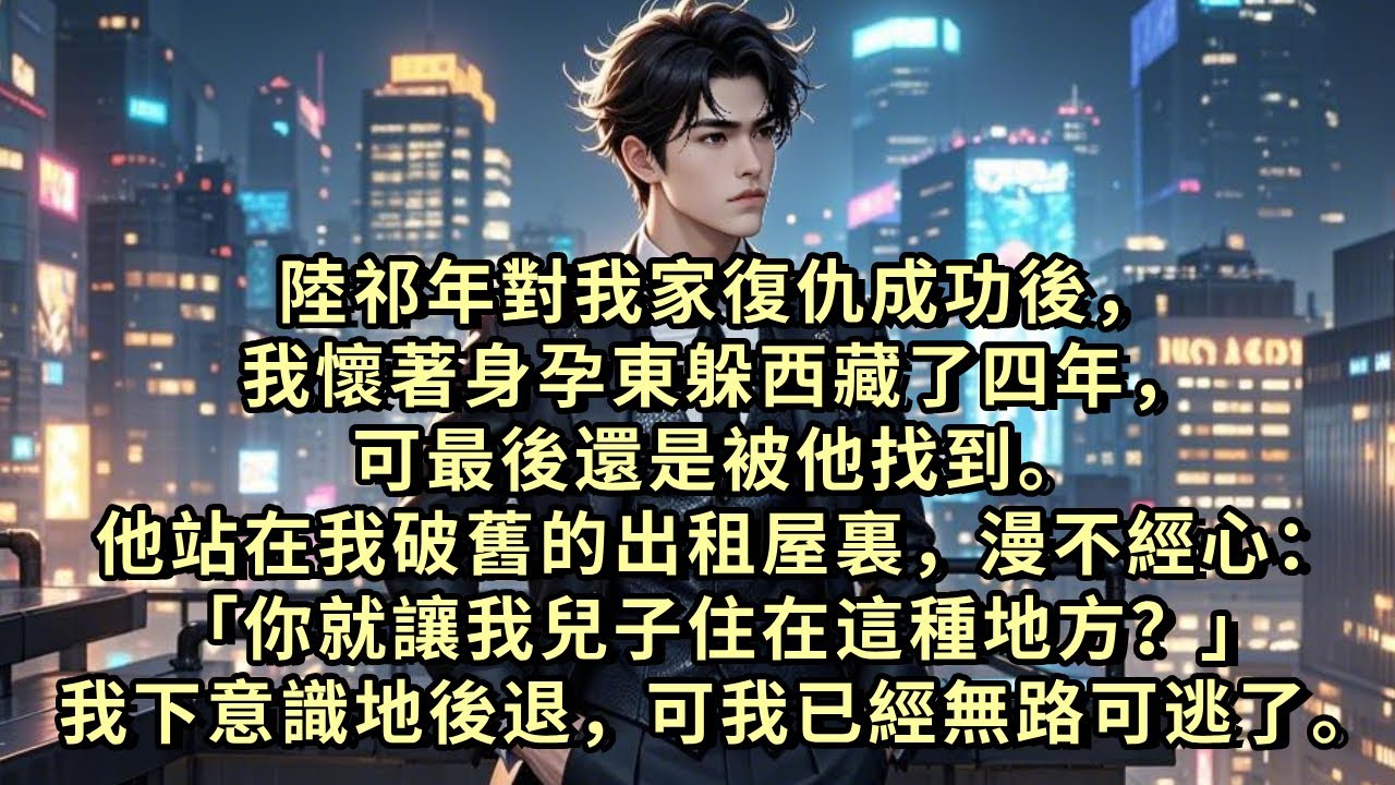 陸祁年對我家復仇成功後，我懷著身孕東躲西藏了四年，可最後還是被他找到。他站在我破舊的出租屋裏，漫不經心：「你就讓我兒子住在這種地方？」我下意識地後退，可我已經無路可逃了。#小说 #情感 #熱門