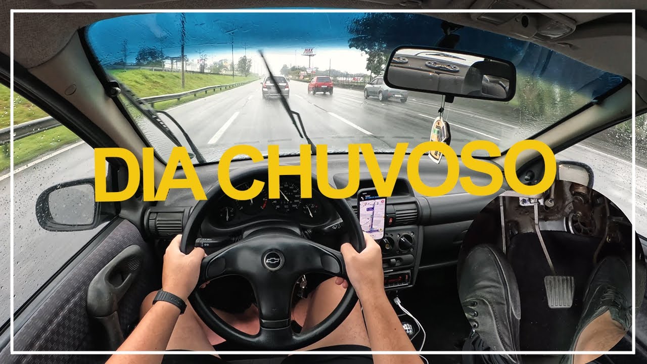 DIRIGINDO em UM DIA CHUVOSO pela RODOVIA [4K] | CORSA WIND 1.8 MPFI [POV]