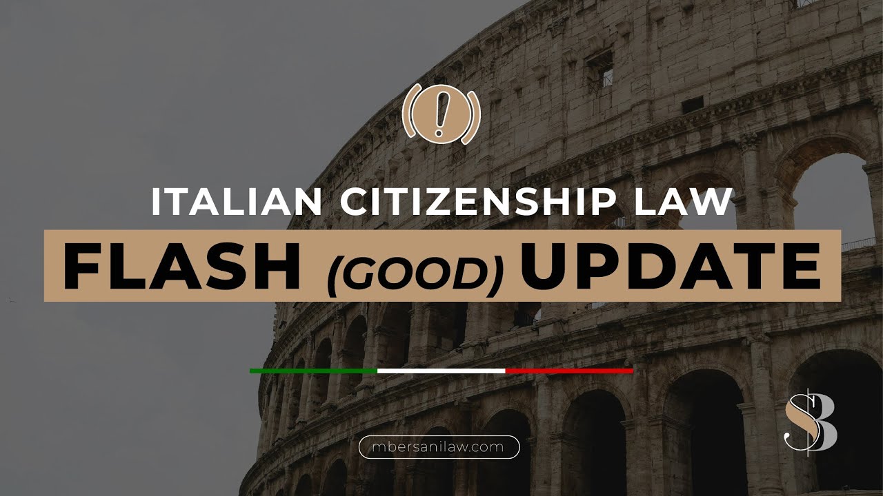 MAJOR (Good) Updates on the New 2025 Italian Citizenship Law