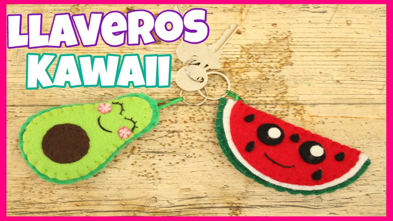 LLAVEROS KAWAII DE SANDIA Y AGUACATE || DIY