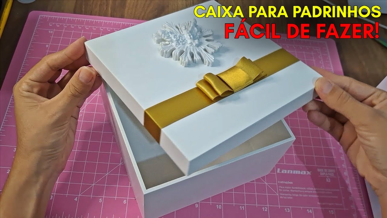 Como Personalizar CAIXA DE MDF para BATIZADO - Caixa dos PADRINHOS!