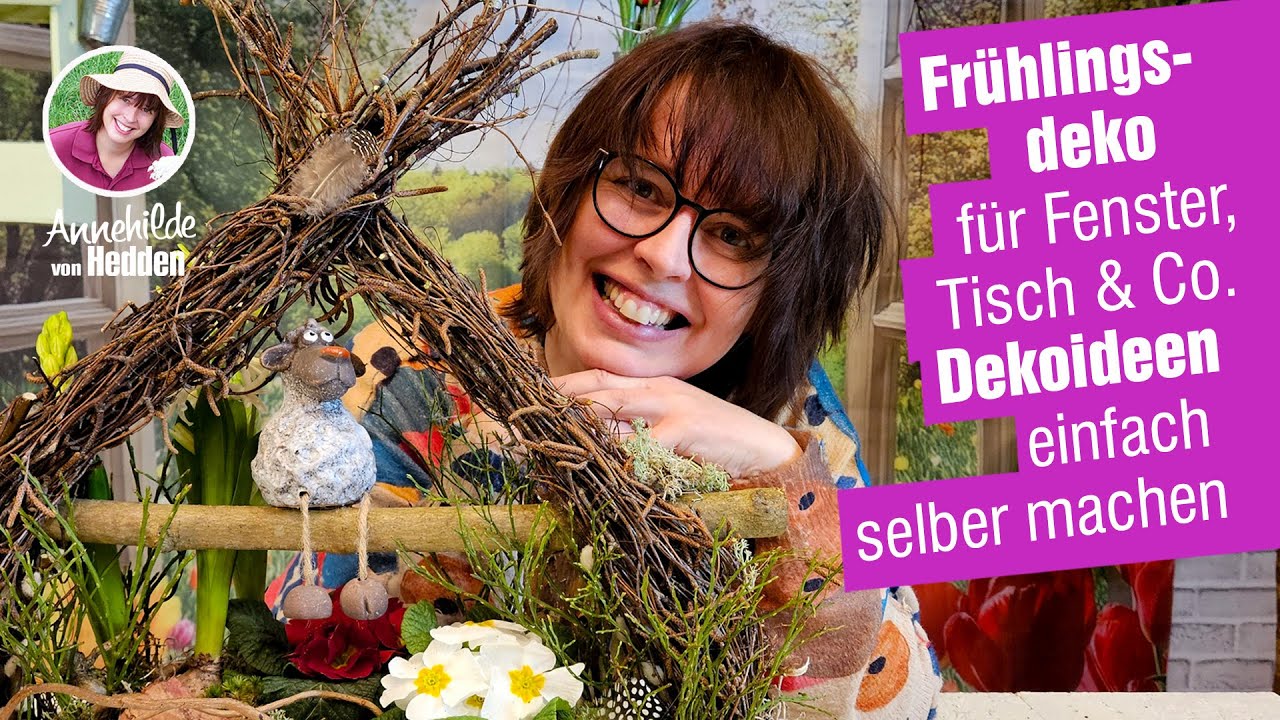 Frühlingsdeko, Dekotipps für Sideboard oder Wintergarten. Eine Frühlingstasche für Paul.