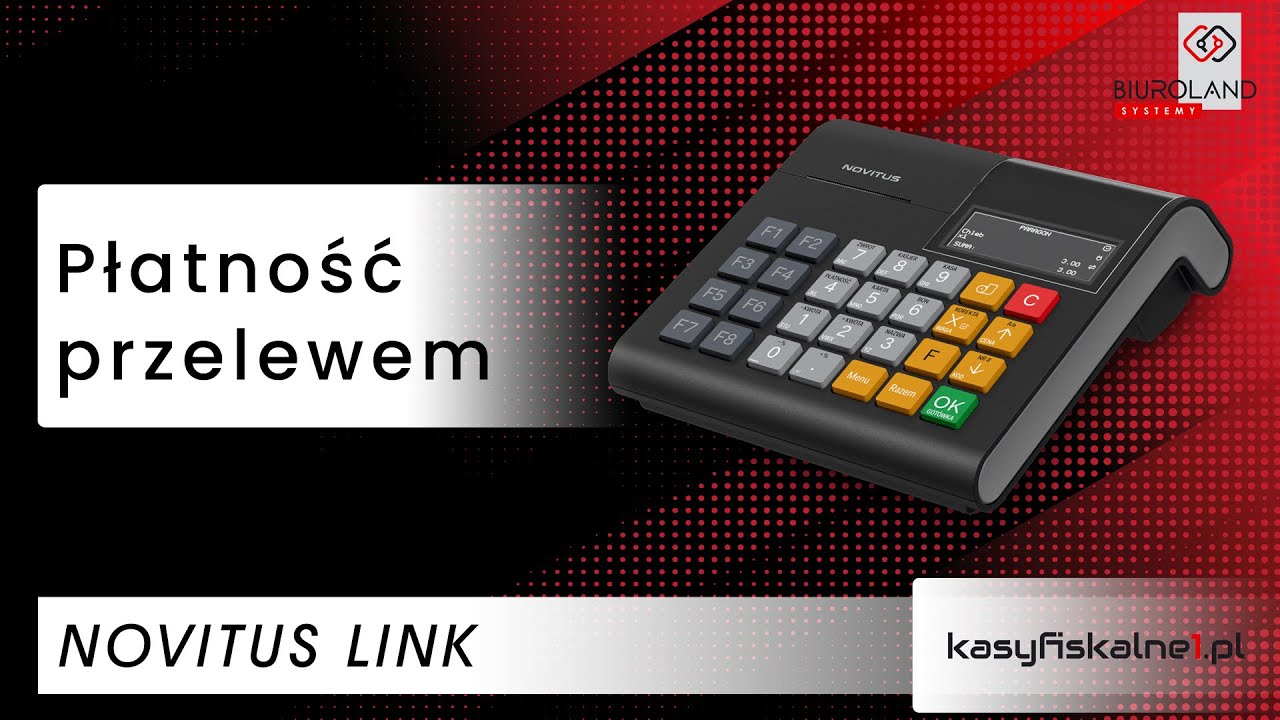 Płatność przelewem na kasie fiskalnej Novitus Link Online