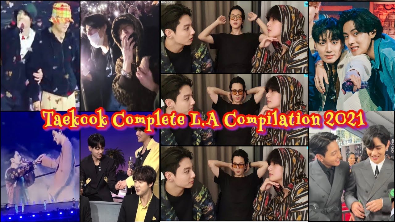 Taekook moments | Complete L.A tour compilation 2021 | AMAs, PTD Concert, Vlive, Jingel Ball |