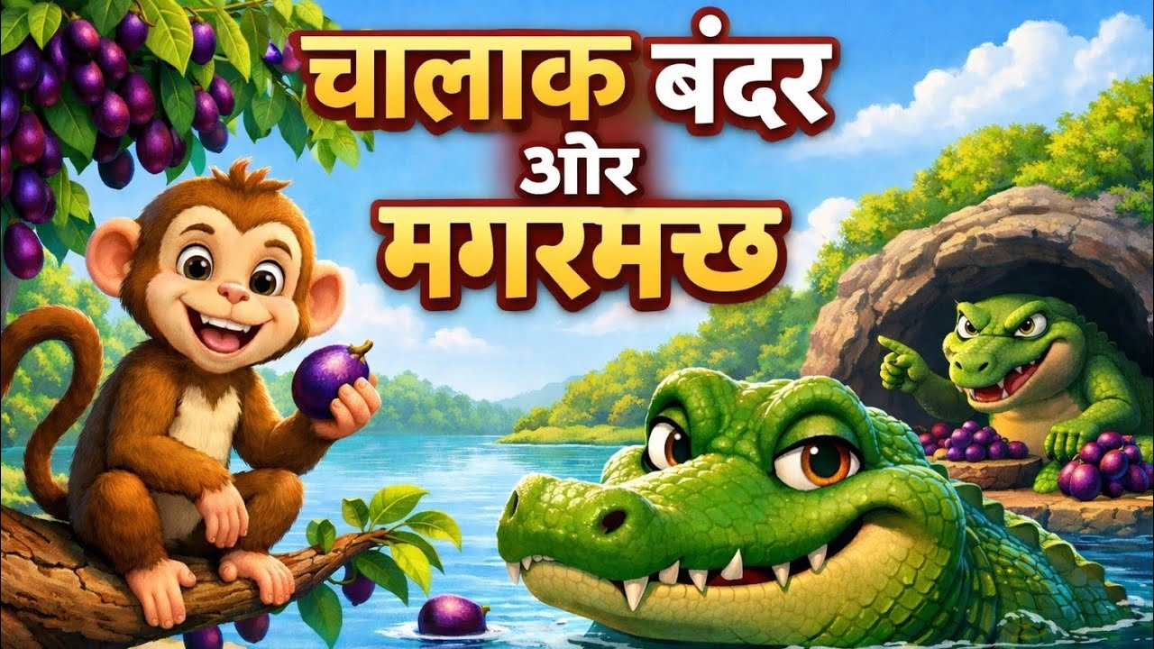 चालाक बंदर और मगरमच्छ | Chalaak Bandar aur Magarmachha #moralstories #viralvideo