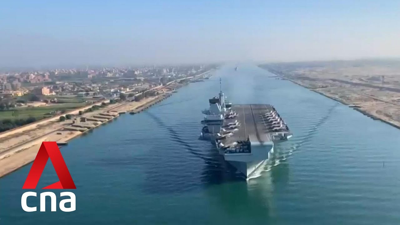 UK aircraft carrier HMS Queen Elizabeth makes stop in Singapore