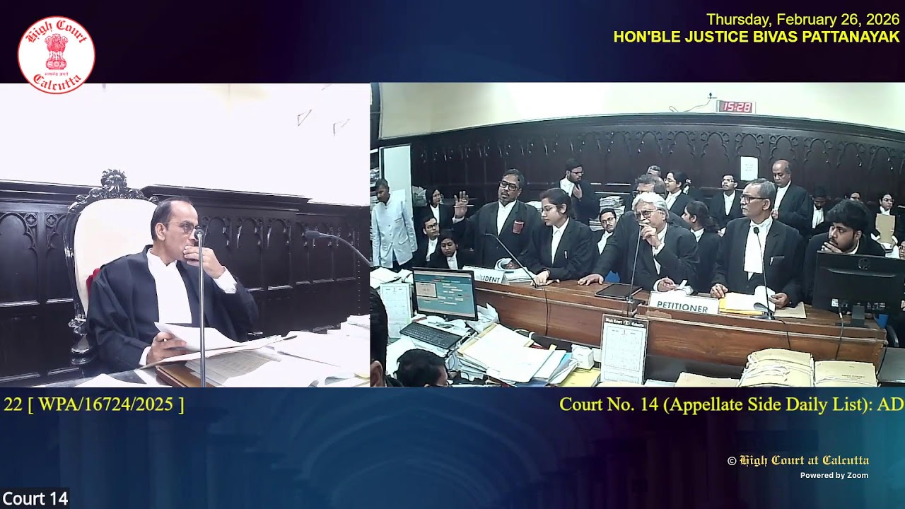26 February 2026 | Court No.14 | Live Streaming of the Court proceedings.