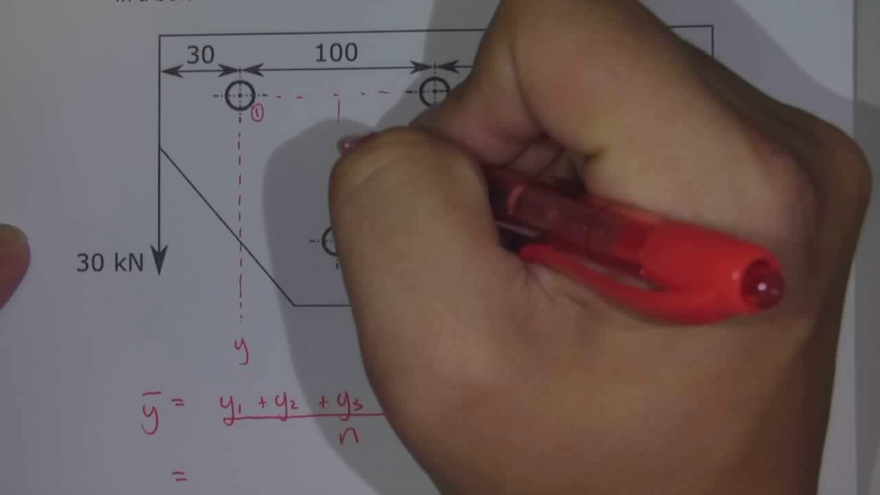 Example - Bolted connection with torsion and shear loads (Part 1 of 6)