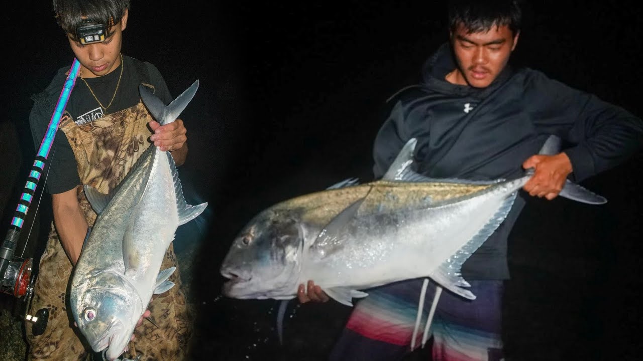33LB Ulua during Stormy Night!!! | Ulua Fishing Hawaii