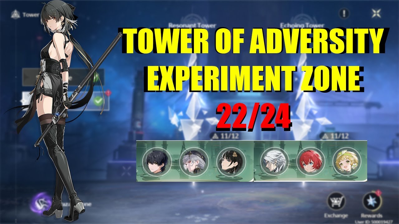 Tower of Adversity with Calcharo, Havoc MC, 22/24 stars | Wuthering Waves