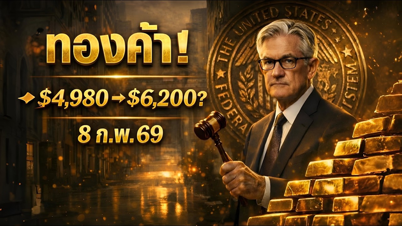 ราคาทองคำวันนี้ 8 ก.พ. 2026  ทะลุ 4,980$ แล้ว! เป้า 5,400-8,491$ | Fed ลดดอกเบี้ย? ทองไทย 76,000 บาท