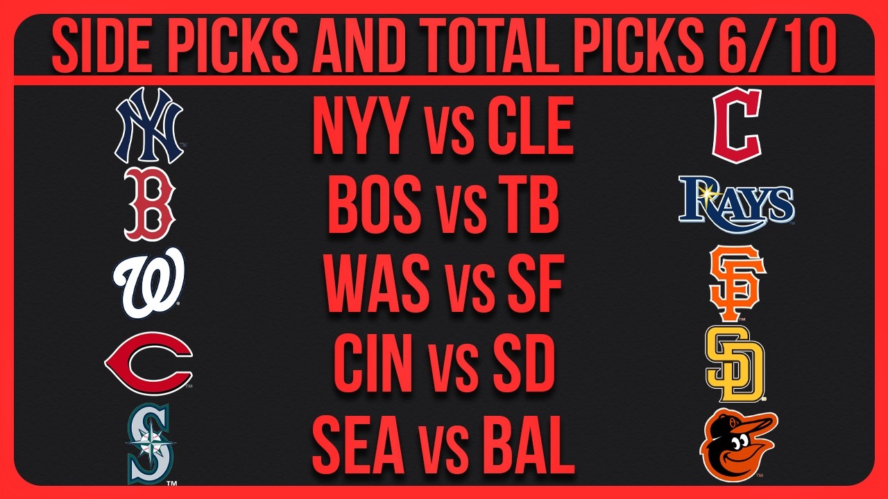 MLB Picks Today | Best Bets & Predictions Wednesday 6/10/26