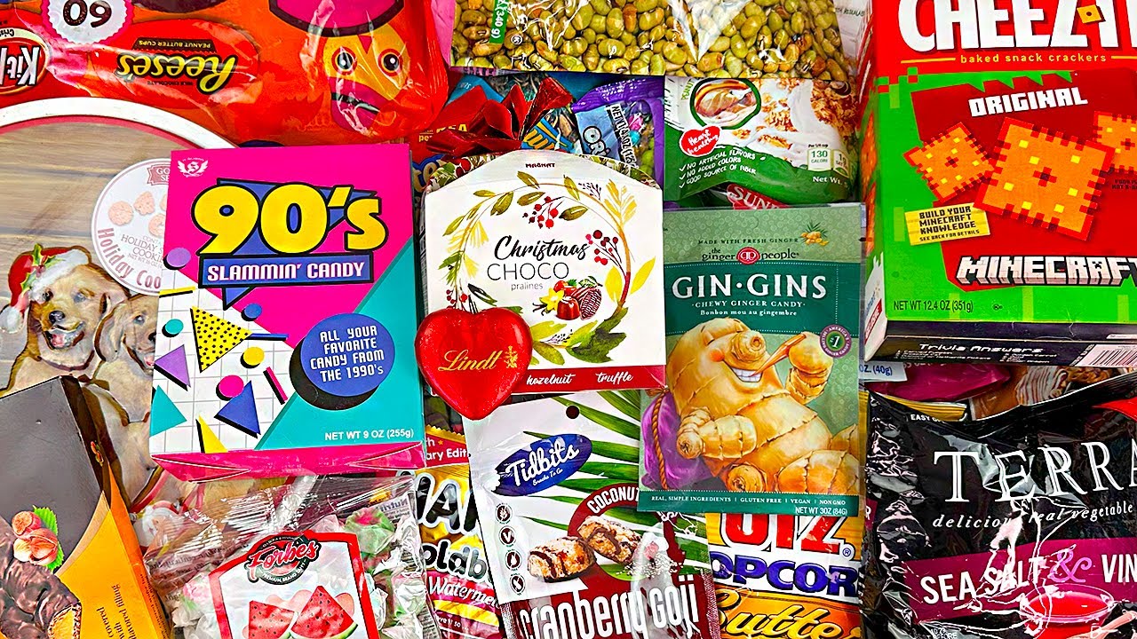 51 SNACKS: Takis Crisps, Kettle Potato Chips, Lindt & Godiva Chocolate, Cheez-It Minecraft Crackers