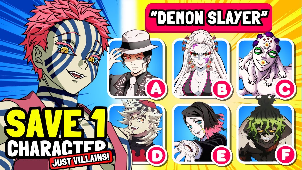 🔥ONLY ONE VILLAIN CAN SURVIVE! Who would you save? (Anime Quiz)