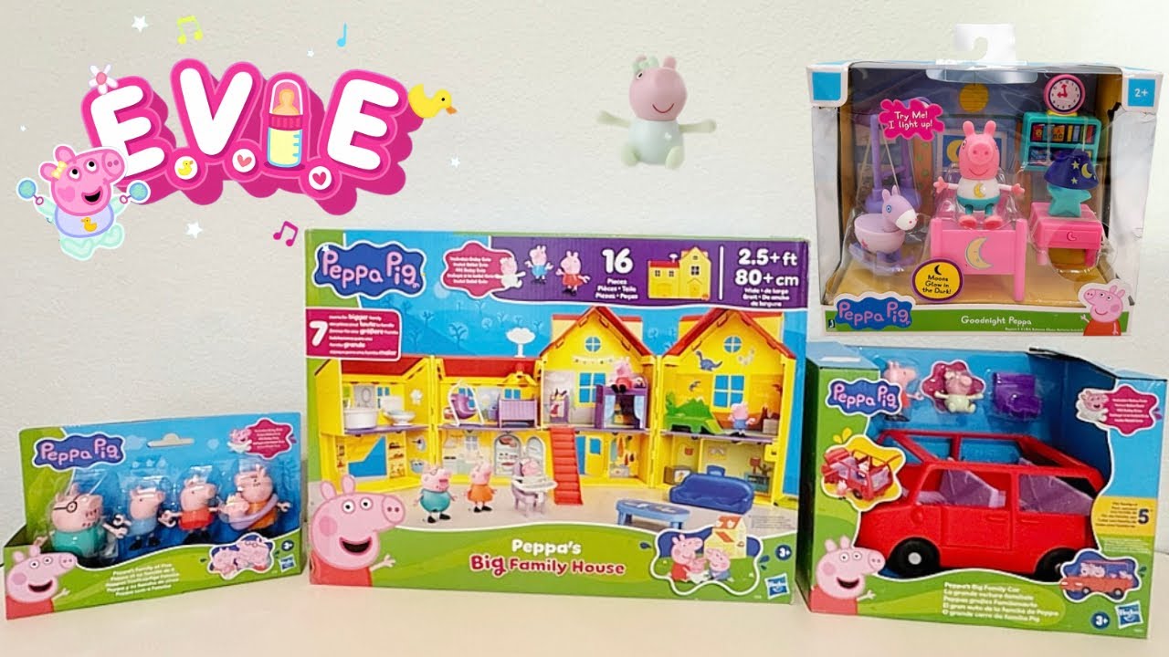 16 Minutes of Satisfying Unboxing Peppa Pig Family House with Baby Sister Evie Toy Collection | ASMR