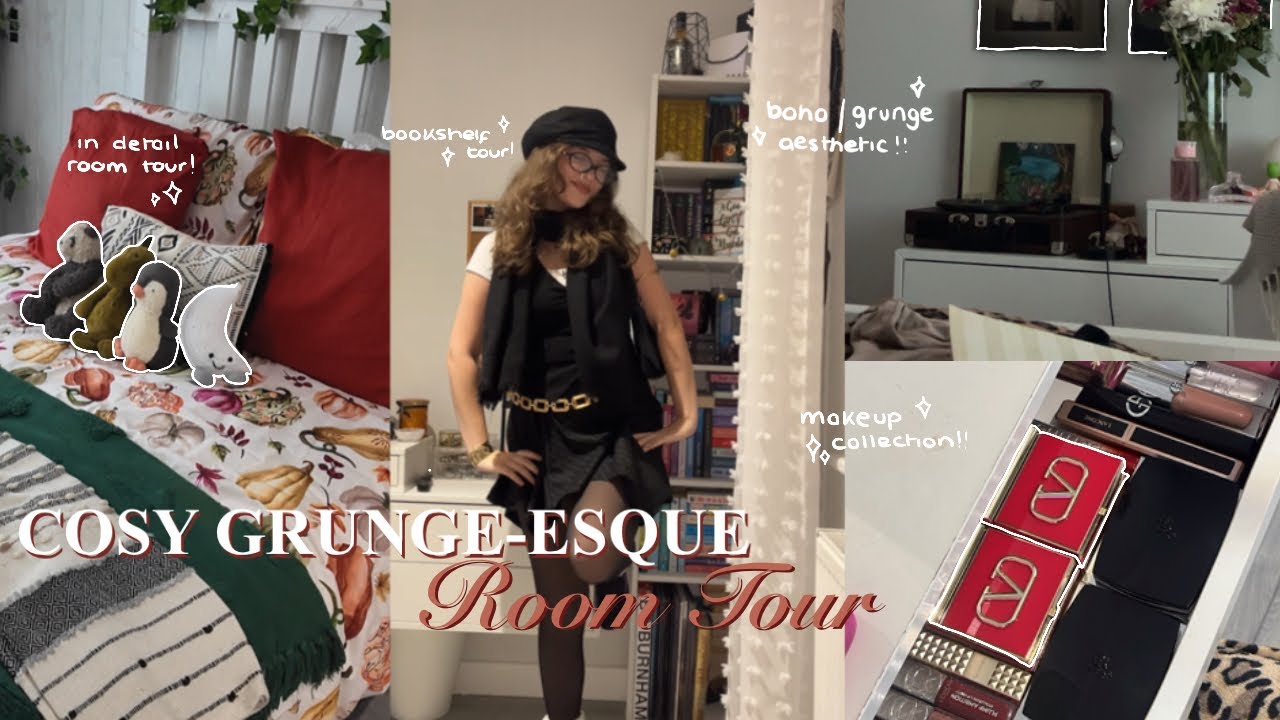 IN DEPTH room tour!! *grunge/boho aesthetic room*