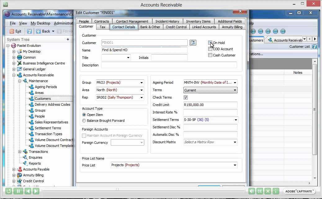 Sage Evolution Accounts Receivable