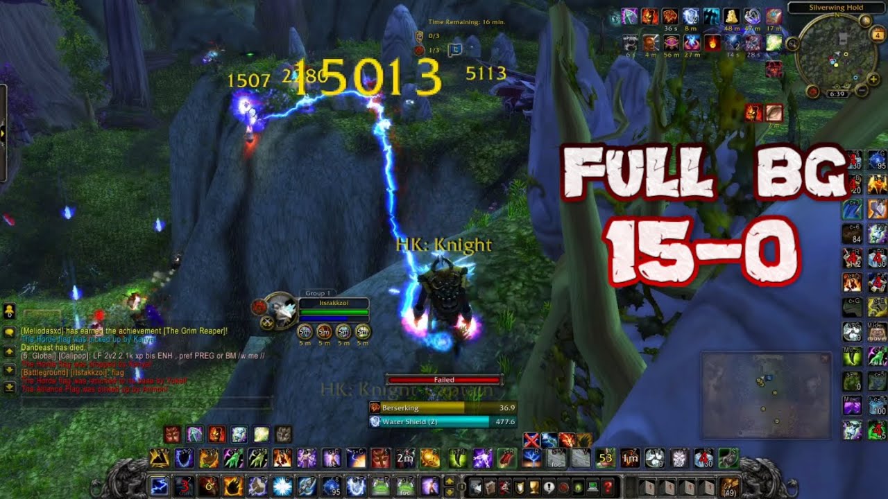 15-0 Full BG Elemental Shaman (Top DMG) WotLK Solo PvP - Rakzo
