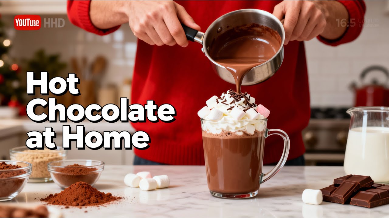 Homemade Hot Chocolate in Just 5 Minutes! Super Easy – Winter Special ☕🍫