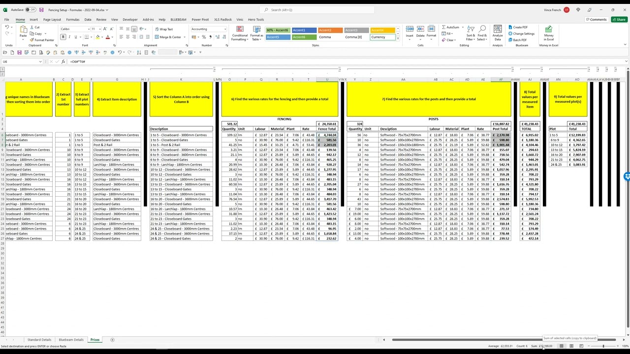 Take-Offs in Bluebeam Revu - Stage 3 - Exporting the Markup List then Importing it into Excel