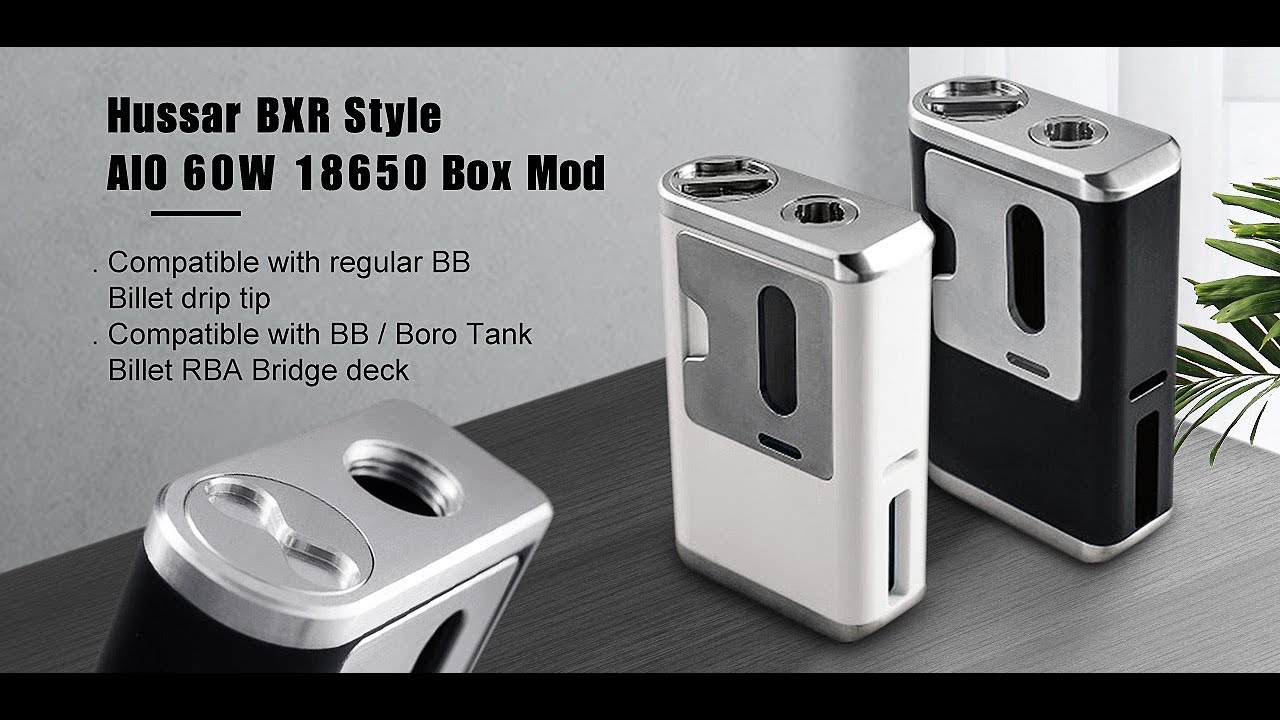 2Fdeal:  Hussar BXR Style AIO 60W 18650 Box Boro Mod