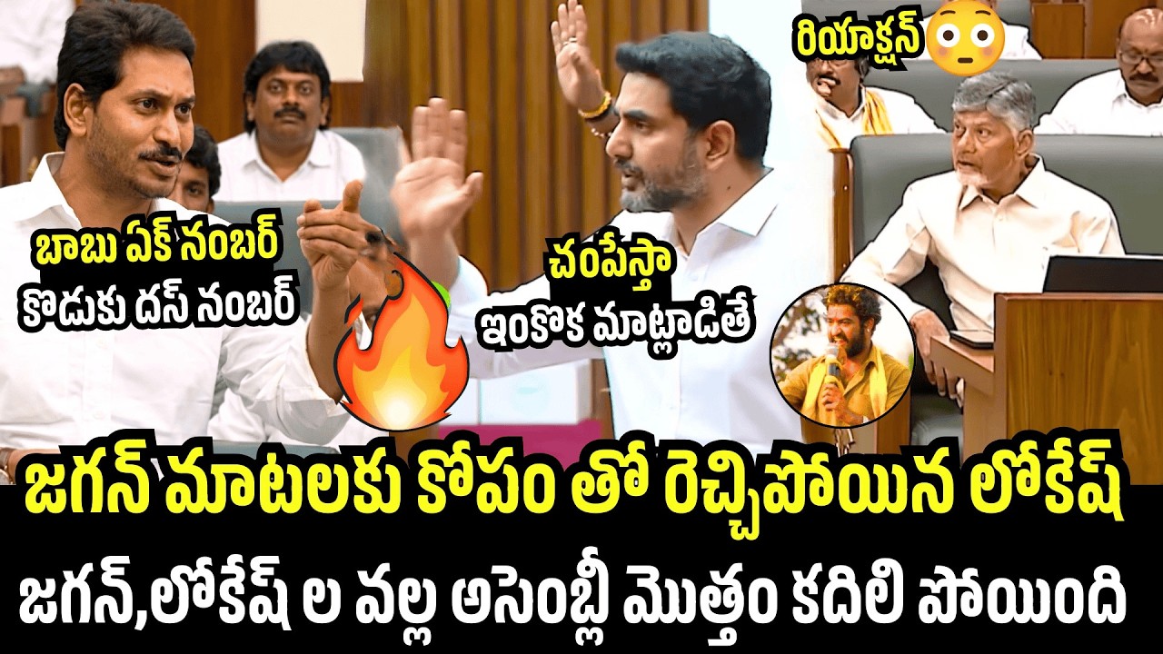 చంపేస్తా ఇంకొక మాట్లాడితే 😱🔥Nara Lokesh Strongly Argue With YS Jagan Mohan Reddy in Assembly  | PQ