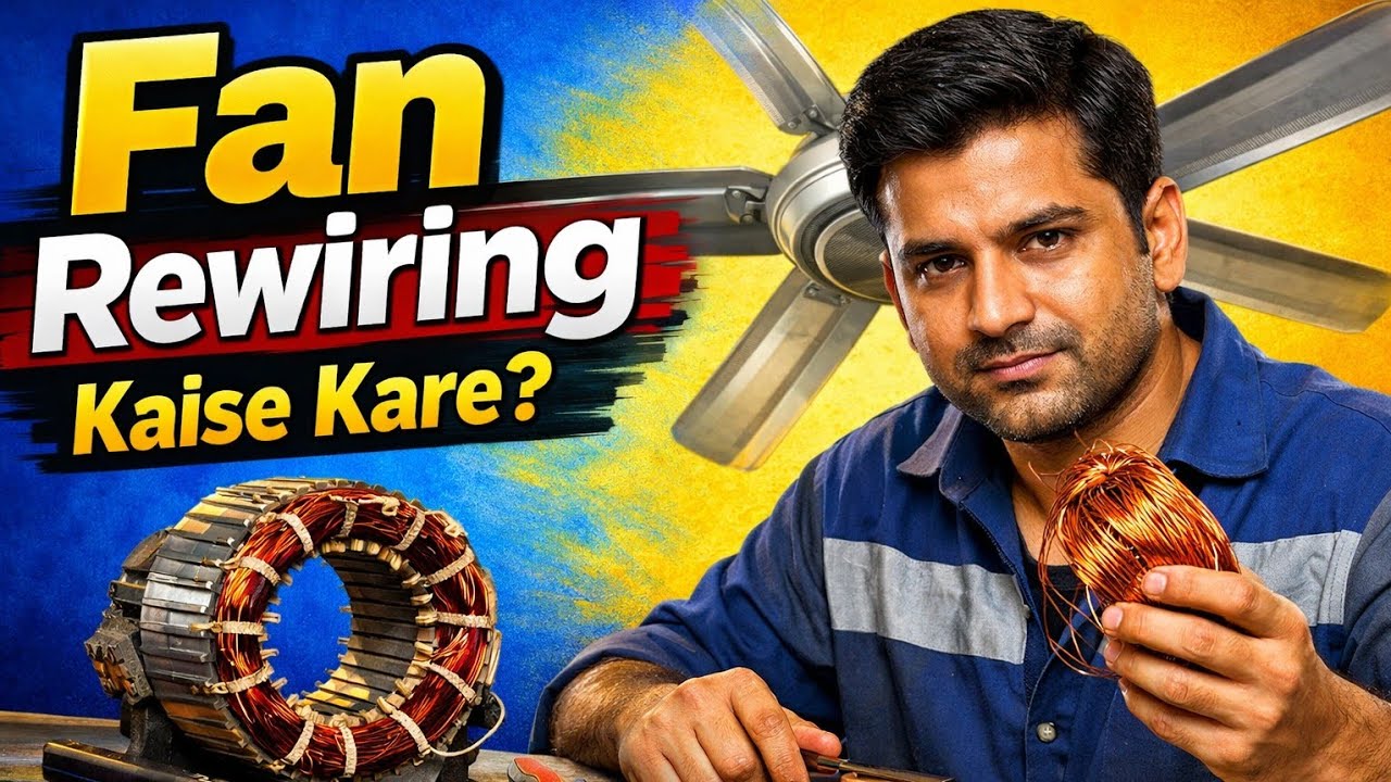 Ceiling Fan Rewiring Kaise Kare | Fan Winding Step by Step | Fan Repair Course #FanRewiring