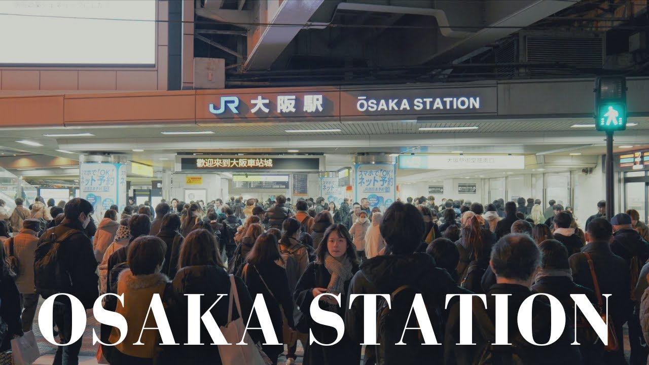 POV: Lost in Osaka Station. Walking Tour. 4K.